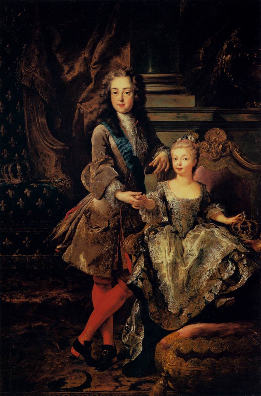 Louis_XV_with_Marie_Anne_Victoire_d'Espagne_by_François_de_Troy,_Pitti