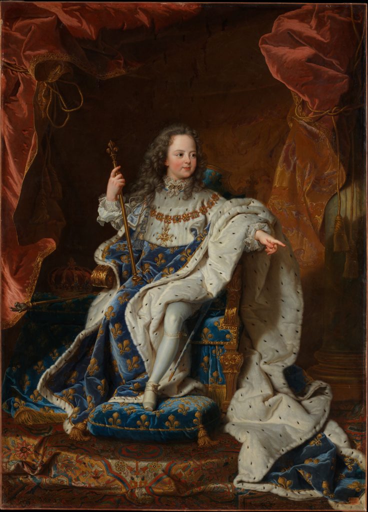 Hyacinthe Rigaud, « Louis XV enfant », huile sur toile, vers 1720 ; New York, The Metropolitan Museum of Art, legs de Mme Wetmore Shively en mémoire de son époux, 1960