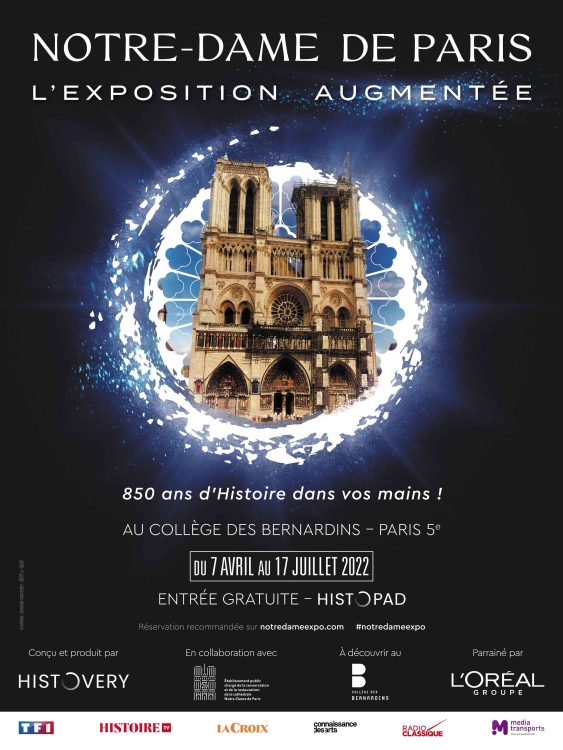 1. Affiche 120x160 HD Notre Dame de Paris lExposition Augmentée
